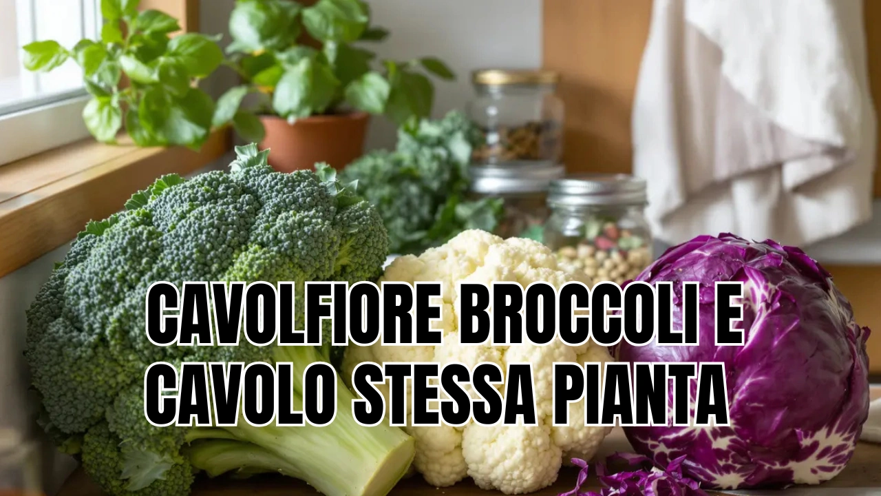 Cavolfiore broccoli e cavolo stessa pianta