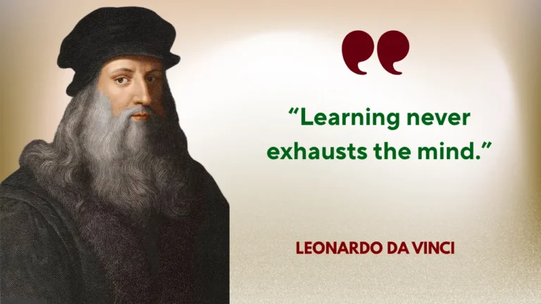 Quote of the Day by Leonardo da Vinci on Learning