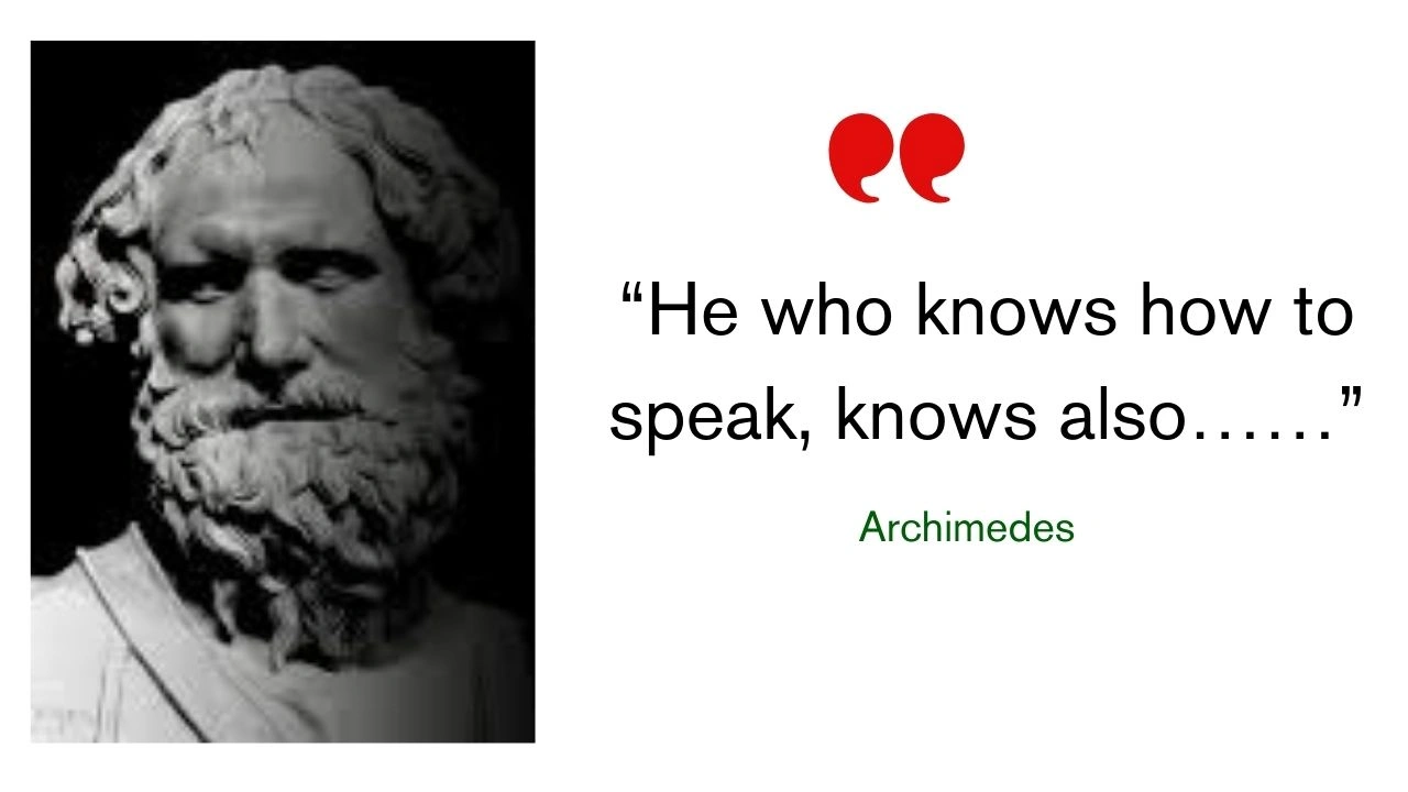 Quote of the Day by Archimedes: