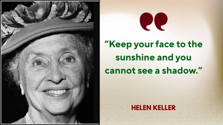 Quote of the Day by Helen Keller on Optimism