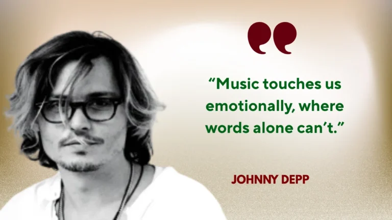 Quote of the Day by Johnny Depp on Emotions