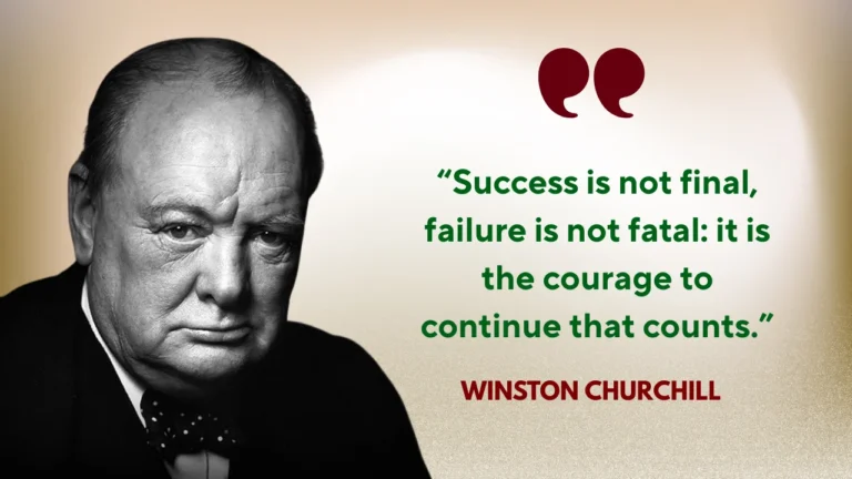 Quote of the Day by Winston Churchill on Persistence