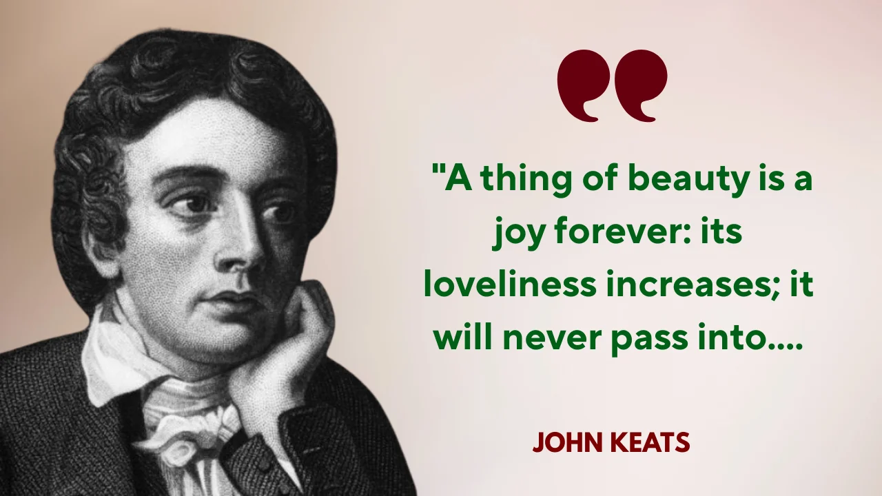 Quote of the day by John Keats