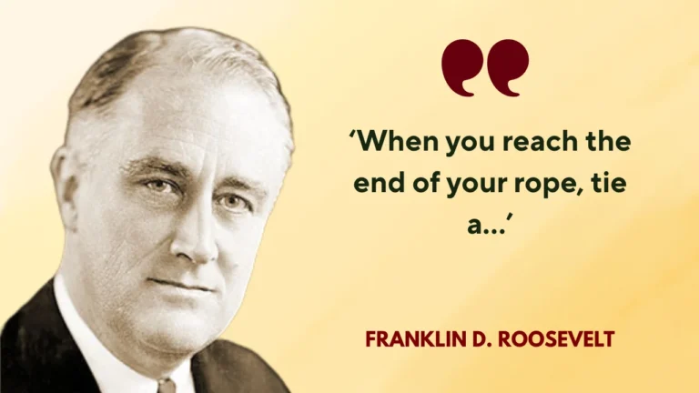 Quote of the day by former US president Franklin D. Roosevelt Quote of the day by former US president Franklin D. Roosevelt
